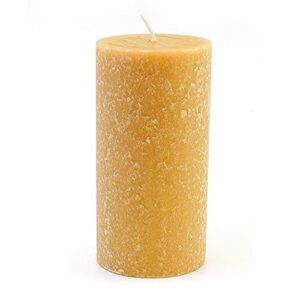root candles beeswax blend timberline unscented pillar candle, 3 x 6-inch, butterscotch