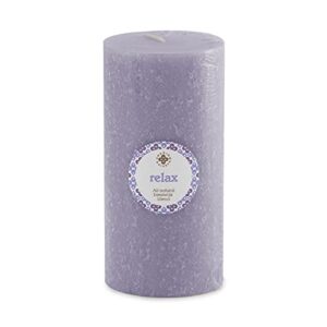 root candles aromatherapy candles seeking balance beeswax blend timberline pillar scented spa candle, 3 x 6-inch, relax: geranium lavender