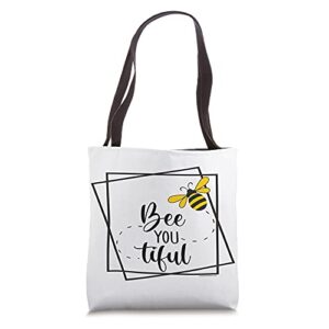 bee you tiful beautiful honey bee birthday christmas tote bag