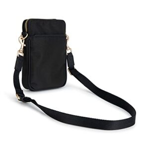 JuJuBe | Eco Compact Crossbody Bag, Small Crossbody Purse for Moms, Includes 3 Pockets and Credit Card Slots, Wear as a Crossbody Bag or a Wristlet | Black Catwalk