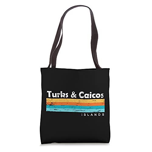 Vintage Turks & Caicos Islands Palm Trees Grace Bay Beach Tote Bag