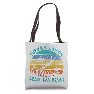 turks and caicos islands west indies grace bay beach gifts tote bag