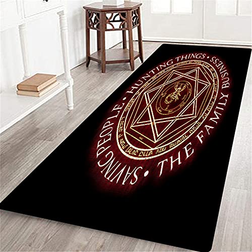 NANITHG Large Area Rugs,Supernatural The Family Business Devils Trap Print,Bedroom Rugs Home Decor Floor Carpet Inside Floor Mat Door Rugs