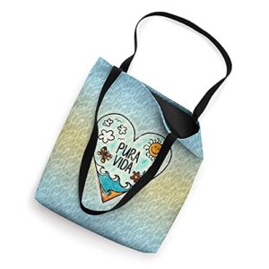 Pura Vida, Costa Rica, wave, sun, happiness, satisfaction Tote Bag