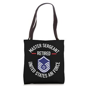 master sergeant retired air force military retirement gifts tote bag
