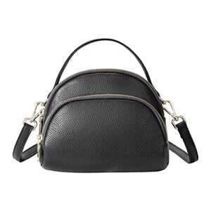 laorentou genuine leather satchel bag small crossbody handbag for women lady leather purse clearance