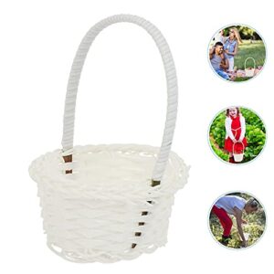 Hemoton 6pcs Wicker Picnic Basket Bamboo Rattan Woven Fruit Basket Wedding Flower Basket for Camping Outdoor Wedding Party Toy Storage Basket Size