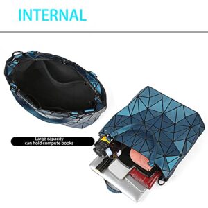 Luminous Geometric Messenger Bagwallet Handbag Shoulder Bag Hologram,Zipper Closure,Suitable For Women