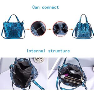 Luminous Geometric Messenger Bagwallet Handbag Shoulder Bag Hologram,Zipper Closure,Suitable For Women