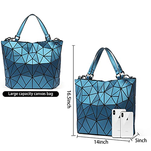 Luminous Geometric Messenger Bagwallet Handbag Shoulder Bag Hologram,Zipper Closure,Suitable For Women