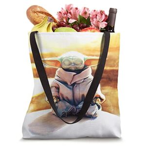 Star Wars The Mandalorian The Child Grogu Meditates Tote Bag