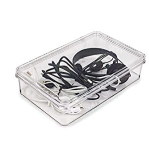 KOLORAE STORAGE BIN WITH LID 10.6" X 6.7" X 2.7" - PACK OF 3