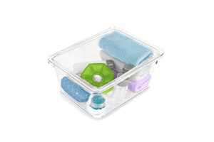 kolorae storage bin with lid 8.7″ x 7″ x 3.9″ – available as 1 piece or in a pack of 3 (3)