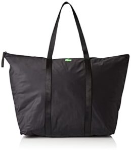 lacoste shopping bag woman, noir vert fluo