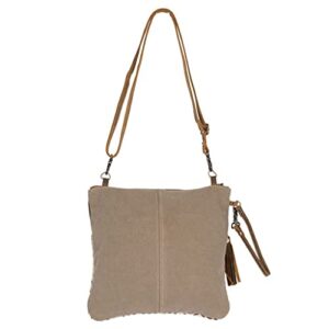 Myra Bag Contentment Small & Crossbody Bag Upcycled Canvas Leather & Rug S-2131