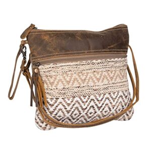 Myra Bag Contentment Small & Crossbody Bag Upcycled Canvas Leather & Rug S-2131