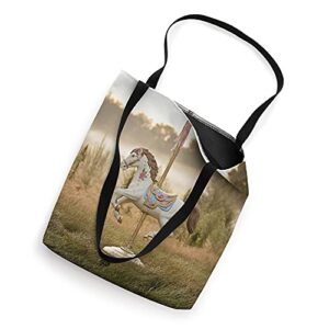 Carousel horse Amusement Park Mary Go Round Tote Bag