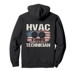 hvac technician gifts design on back of clothing pullover hoodie