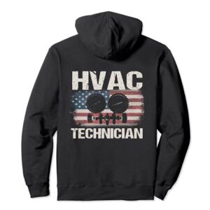 HVAC Technician Gifts Design On Back Of Clothing Pullover Hoodie