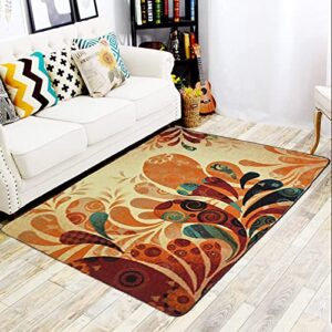 magstonee boho retro style living room carpets, indoor large area rugs (39″x59″melody)