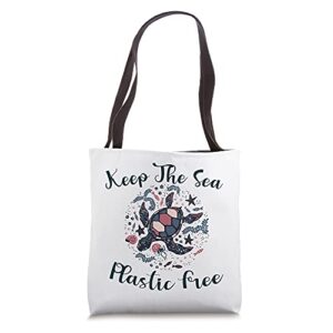 turtle keep the sea plastic free tote bag