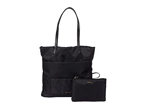 Anne Klein Nylon NS Tote, Black/Black