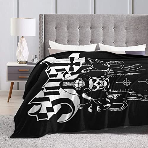 ANWENBD Ghost Band Logo Luxury Fleece Blanket Throw Blankets for Couch Bed Sofa 60 Inch x50 Inch, Black