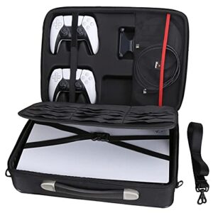 Mchoi PS5 Carrying Case-Customized Hard Shell Travel Bag with Password Lock for PS5 Console, Controller, Games, Gaming Headset & Accessories