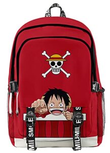 handafa unisex one piece large capacity bag manga sea king cosplay backpack(red luffy)