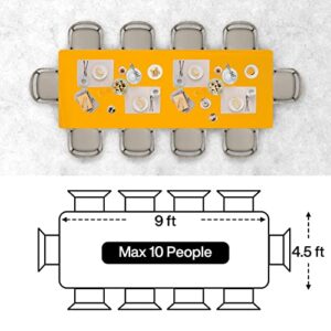 PartyWoo Halloween Tablecloth, 54 x 108 Inch Orange Rectangle Tablecloth, Plastic Tablecloth for 6 to 8 Ft Table, Halloween Table Cover, Waterproof Halloween Table Clothes for Party (1 Pack)