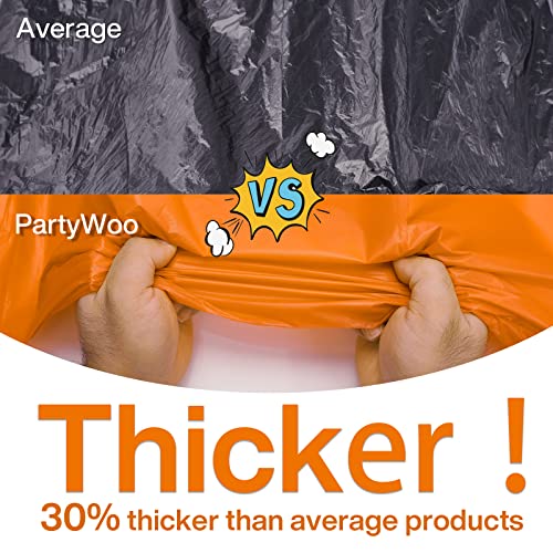 PartyWoo Halloween Tablecloth, 54 x 108 Inch Orange Rectangle Tablecloth, Plastic Tablecloth for 6 to 8 Ft Table, Halloween Table Cover, Waterproof Halloween Table Clothes for Party (1 Pack)