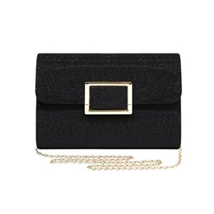 mulian lily dazzling clutch bag evening bag with detachable chain party prom bag wedding purses black e624
