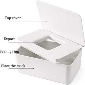 Mask Storage Box with Lid, Mask Storage Case, Openable Mask Storage Box Organizer, Multifunctional Mask Dispenser for Home, Office, Car, Schools, Churches, Gyms