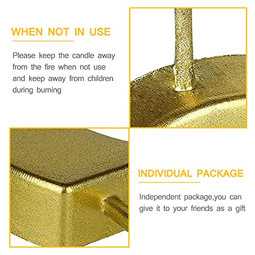 MR.FOAM Number Candle 4,Number 4 Gold Happy Birthday Candles for Cake,Premium Glitter Zero Cake Topper Decoration for Any Celebration Party Wedding Anniversary Decoration for Kids Women or Men (4)