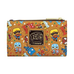 loungefly women’s marvel gingerbread wallet, multicolor,mvwa0159