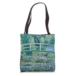 monet’s water lilies and japanese bridge modern art painting tote bag