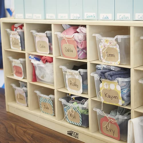 ECR4Kids Scoop-Front Storage Bins, Clear