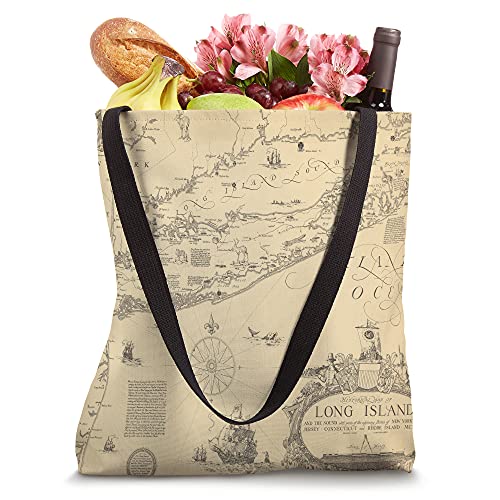 Long Island NY Map Tote Bag