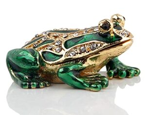 sevenbees 24k golden frog jewelry trinket box gift for home decor