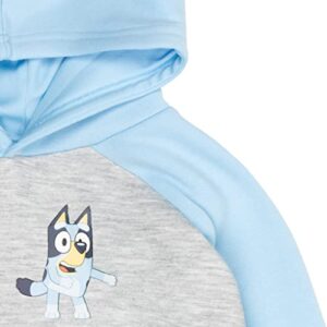 Bluey Bingo Mom Toddler Boys Fleece Hoodie Light Blue/Grey 5T