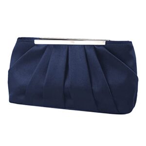 lanpet women’s evening clutch purses for women satin elegant pleated evening bag silver wedding handbags for women