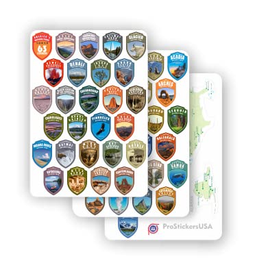 National Parks Map Push Pin, 3D Domed Stickers with 1 x 1.5 inch collection for passport book | Poster travel map in mahogany/black frame | Large map