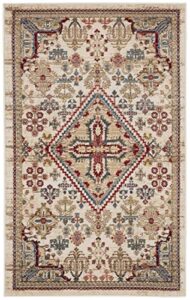 nourison revel floral ivory 3′ x 5′ area -rug, easy -cleaning, non shedding, bed room, living room, dining room, kitchen (3×5)