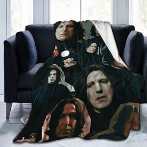 alan rickman soft and comfortable wool fleece throw blankets yoga blanket beach blanket suitable for home and tourist camping