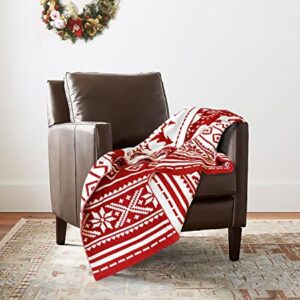 FBTS Prime Throw Blanket 50x60 Inch Red Bear Christmas Blanket Throws for Couch Soft