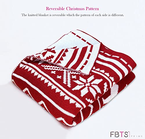 FBTS Prime Throw Blanket 50x60 Inch Red Bear Christmas Blanket Throws for Couch Soft