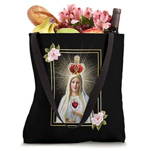 Our Lady of Fatima Immaculate Heart of Blessed Virgin Mary Tote Bag