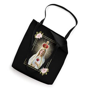Our Lady of Fatima Immaculate Heart of Blessed Virgin Mary Tote Bag