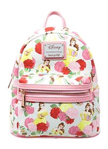 loungefly disney beauty and the beast allover print womens double strap shoulder bag purse