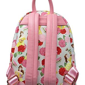 Loungefly Disney Beauty and the Beast Allover Print Womens Double Strap Shoulder Bag Purse